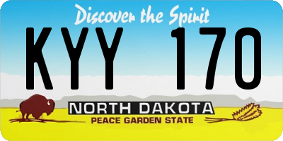 ND license plate KYY170