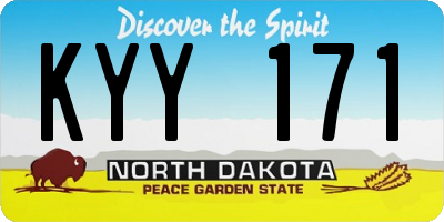 ND license plate KYY171