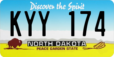ND license plate KYY174