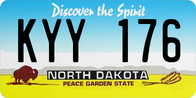 ND license plate KYY176