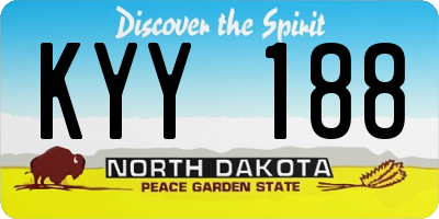 ND license plate KYY188