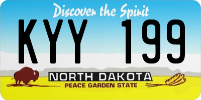 ND license plate KYY199