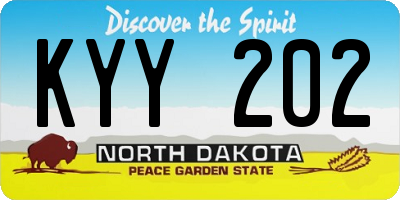 ND license plate KYY202