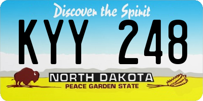 ND license plate KYY248