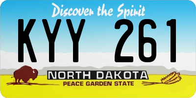 ND license plate KYY261