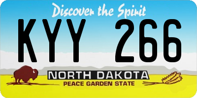 ND license plate KYY266
