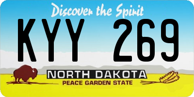 ND license plate KYY269