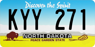 ND license plate KYY271