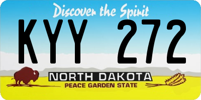ND license plate KYY272