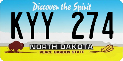 ND license plate KYY274