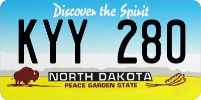 ND license plate KYY280