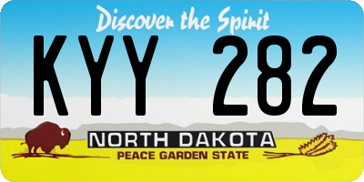 ND license plate KYY282