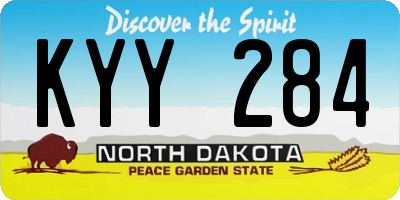 ND license plate KYY284