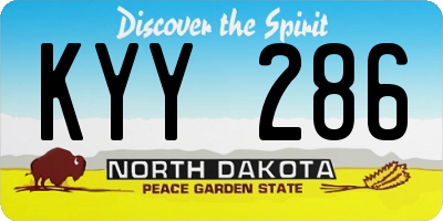 ND license plate KYY286