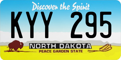 ND license plate KYY295