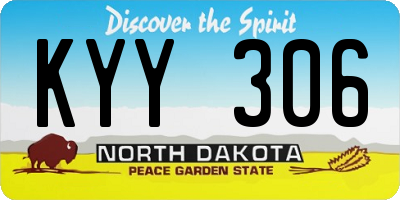 ND license plate KYY306