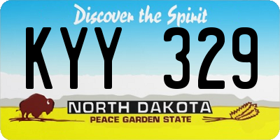 ND license plate KYY329