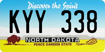 ND license plate KYY338