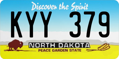 ND license plate KYY379