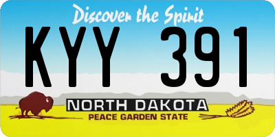ND license plate KYY391