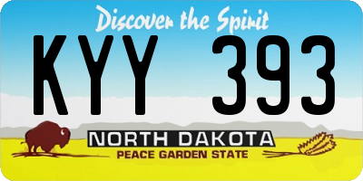 ND license plate KYY393