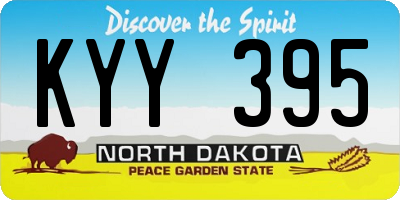 ND license plate KYY395