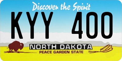 ND license plate KYY400