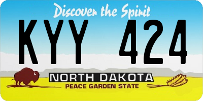 ND license plate KYY424