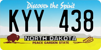 ND license plate KYY438