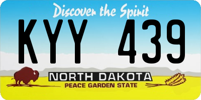 ND license plate KYY439