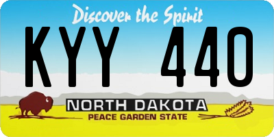 ND license plate KYY440