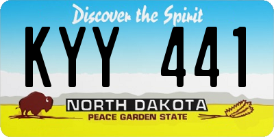 ND license plate KYY441