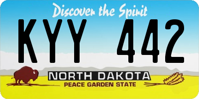 ND license plate KYY442