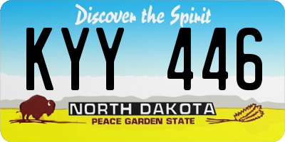 ND license plate KYY446