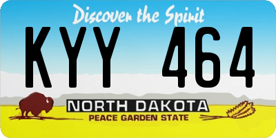 ND license plate KYY464