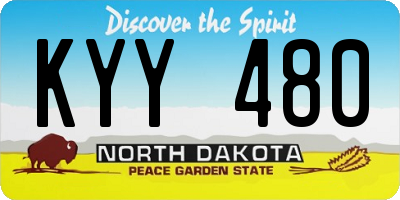 ND license plate KYY480