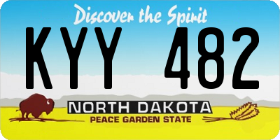 ND license plate KYY482