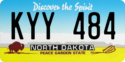 ND license plate KYY484