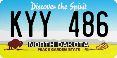 ND license plate KYY486
