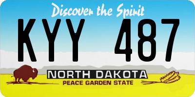 ND license plate KYY487