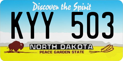 ND license plate KYY503