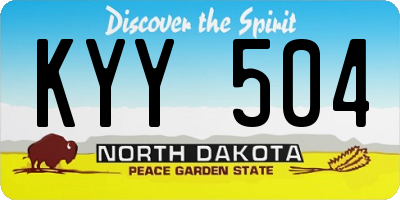 ND license plate KYY504