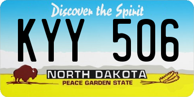 ND license plate KYY506