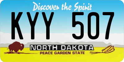 ND license plate KYY507