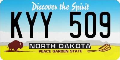 ND license plate KYY509