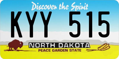 ND license plate KYY515