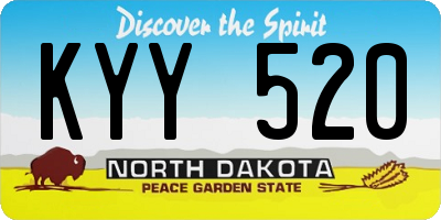 ND license plate KYY520