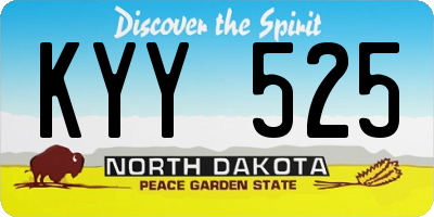 ND license plate KYY525