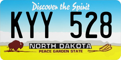 ND license plate KYY528