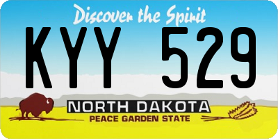 ND license plate KYY529